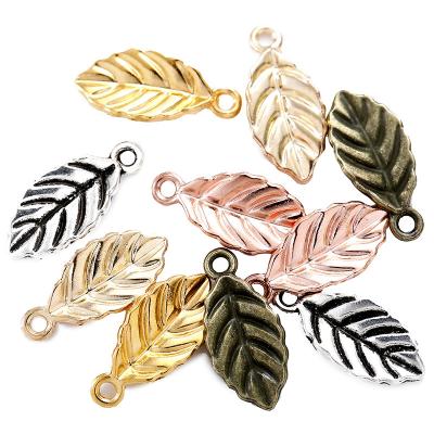 China 300pcs/bag TRENDY Charm Leaves Charms For Jewelry Making DIY Jewelry Findings Antique Alloy Silver Color Charm Q379 Pendant for sale