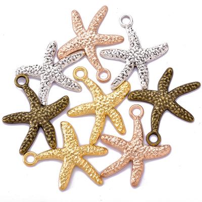 China Cute Metal Starfish Charms Pendants For Jewelry Making DIY Accessories Jewelry Findings D7140 for sale