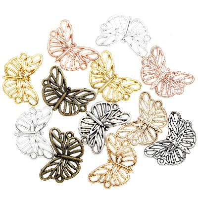 China 200pcs/bag TRENDY Lovely Butterfly 6 Color Pendants Charm Making DIY Handmade Tibetan Finding Jewelry D2110 for sale