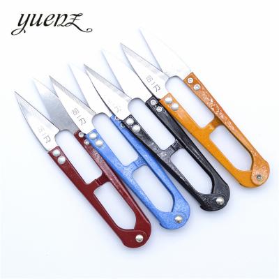 China Stainless Steel Point U-Shape Use Scissors Cut Fishing Line Trimming Nipper Essential Cross Accessories 108*24mm X2 for sale