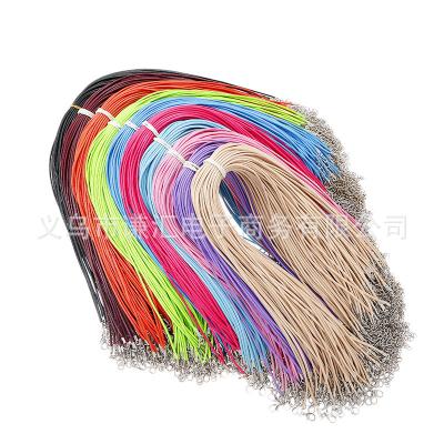 China BOHEMIA 1.5mm Colorful Bass Leather Rope 41cm Adjustable Braided Cord For DIY Necklace Bracelet Jewelry Making Findings for sale