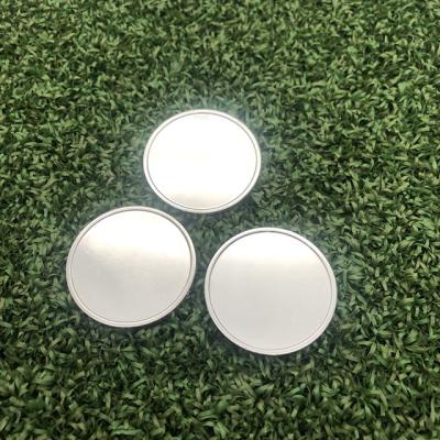 China Blank 33mm Golf Accessaries Blank Cheap Wholesale Metal Golf Ball Support Bulk Marker for sale