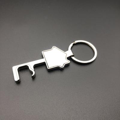 China Wholesale Custom Empty Bottle Opener Empty Chamber Form Ring Beer Bottle Opener Key Chain Zinc Alloy Metal Bulk for sale