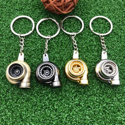 China Turbo Whistle Key Chain Key Accessories Cool 3D Car Parts Turbocharger Metal Turbo Whistle Key Chain Key Chains for sale