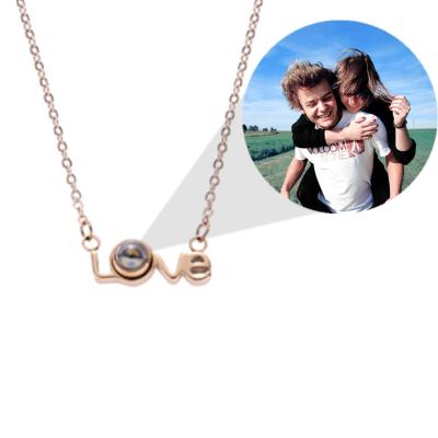 China 100 Languages ​​Love Wedding Memory Romantic Necklace I Love You Projection Hot Gold Pendant Different Necklace CLASSIC for sale