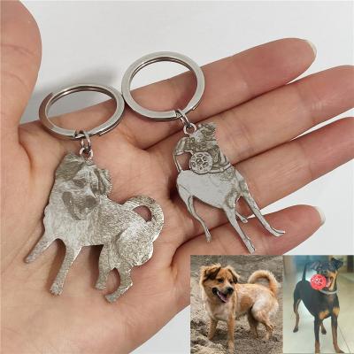 China TRENDY Custom Pet Picture Engrave Necklace Personalized Titanium Steel Pendant Cat Dog Memory Jewelry Photo Birthday Gift Keepsake for sale