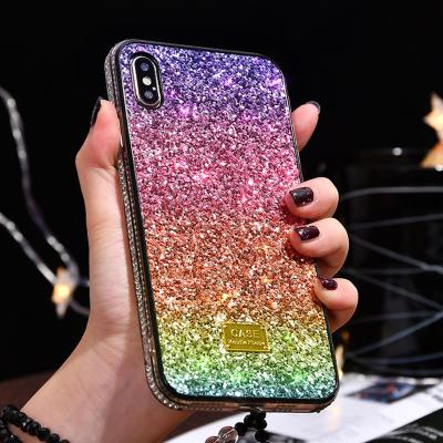 China Shockproof.kickstand.falling preventing Wholesale Customized For iphone 12 Necklace Phone Case For Girls Diamond Bling Mobile Case Cross - Body Phone Filter Mount With Strap for sale