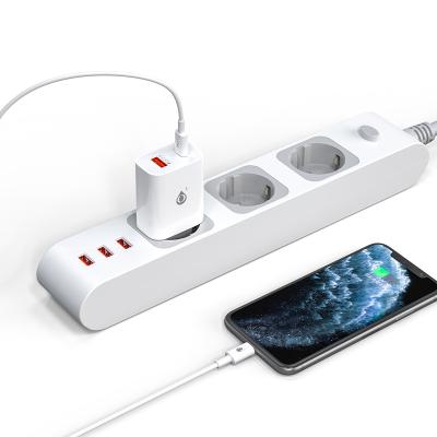 China Universal Dual Port18W QC3.0 Type-c High Speed ​​Fast Charging Wall Charger + Powerful 18W PD Cable for sale