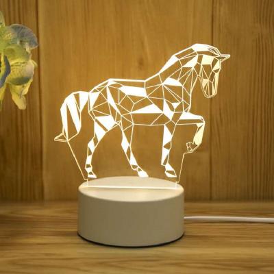 China Modern Simple 3D Illusion Led Lamps 3d Night Light Base 3d Acrylic Night Light Gifts For Valentine's Day And Christmas for sale