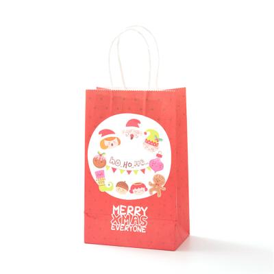 China 2021 Portable New Christmas Decoration Bag Christmas Decoration Gift Bag Paper Candy Bag Cartoon Xmas Gift Bag for sale