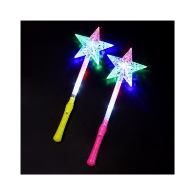 China New Year Princess LED Party Supplies PVC New Year Princess LED Glow Stick Kids Star Flashing Magic Flashing Magic Wand for sale