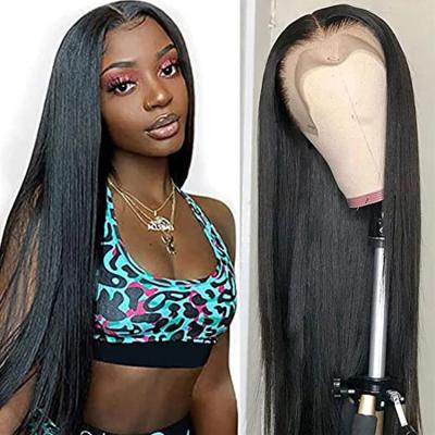 China Cheapest Travel Case Brazilian Straight Human Hair Wigs Blonde Highlights Long Medical Lace Front Wig for sale