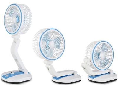 China OEM 360 Degree Foldable Portable USB Mini Electric Air Cooling Fan 2 Speeds With Night Breathing Lamp for sale