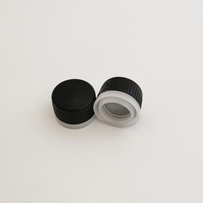 China High Quality Non Spill Customize 25.4mm Black Screw Plastic Lids For Chemical Tin Can for sale