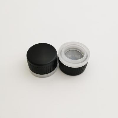 China Non Spill 25.4 mm Customize Black Screw Plastic Lids For Chemical Tin Can Factory Direct Sale for sale