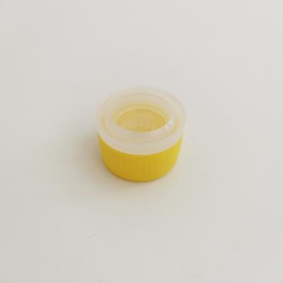 China Non Spill China Supplier Customize 25.4 Mm PE Yellow Plastic Screw Caps For Chemical Tin Can Making for sale