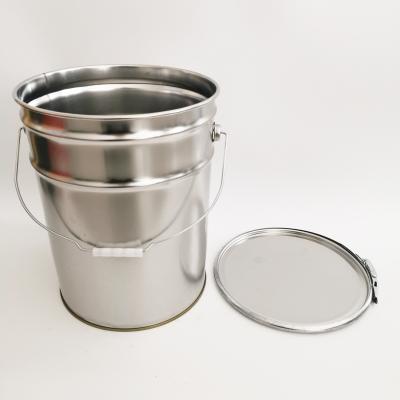 China Paint China Supplier Customize 20L High Quality Industrial Metal Bucket With Lock Ring Cover for sale