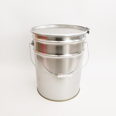 China Paint Customize 5 Gallon Empty Industrial Metal Pail With Metal Cover Handle for sale