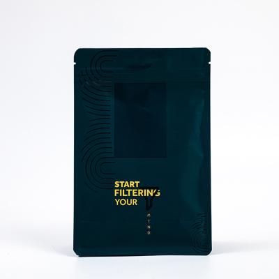 China Matt Black Aluminum Foil custom printed eco-friendly moisture proof 100g 250g 500g 1kg 12oz flat bottom plastic coffee bag with valve for sale