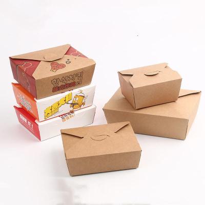 China Eco-Friendly Disposable Lunch Packaging Container Collapsible Take Out Fast Food Burger Fried Chicken Hot Dog Box for sale