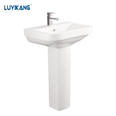 China Y9073 Chaozhou Modern Pedestal Sinks Hot Selling Modern Floor Standing Ceramic Pedestal Wash Basin Pedestal Sink for sale