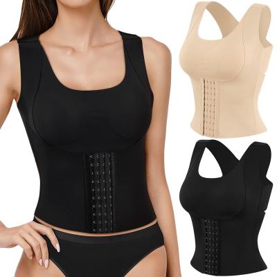 China 2022 High Quality Antibacterial Correcto De Postura Effective Faja Tummy Control Corset Shapewear Body Shapewear With Bra for sale