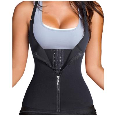 China Postpartum Cintura Anvil Shaper Waist Trainer For Women Reductoras 2021 Antibacterial Reductoras Tank Top Zipper Suana 3xl Faja Chaleco for sale