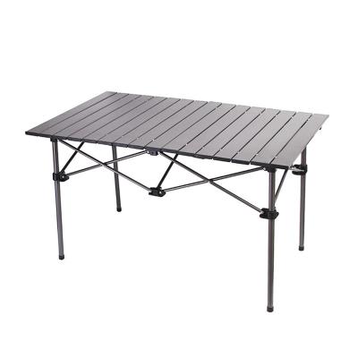 China Hanser LC-104 Foldable Portable Camping Folding Table with Adjustable Legs Aluminum Folding Table for Outdoor Beach Picnic Backyards GRILL for sale