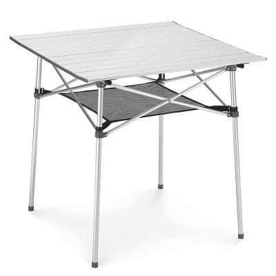 China Hanser LC-105 Foldable Portable Camping Folding Table with Adjustable Legs Aluminum Folding Table for Outdoor Beach Picnic Backyards GRILL for sale