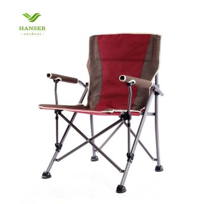 China Hanser LC-231 Modern High Quality Foldable Chair Folding Stools Iron Outdoor Folding Beach Chair For Picnic Camping Rise Chair for sale