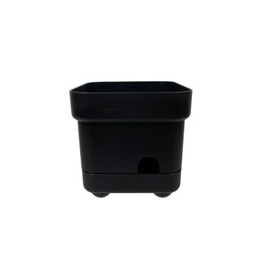 China Hanser FP-101 Plastic Nursery Flower Pot Double Layers Household Modern Garden Flower Pot For Outdoor And Indoor Plants Planting Pots for sale