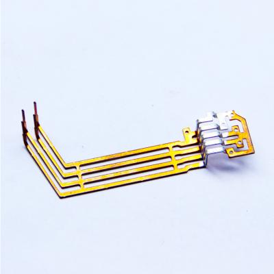 China Connector pressed in-mold stamping parts connector brass pin terminal, tin plated press fit pin, connector plug pin for sale