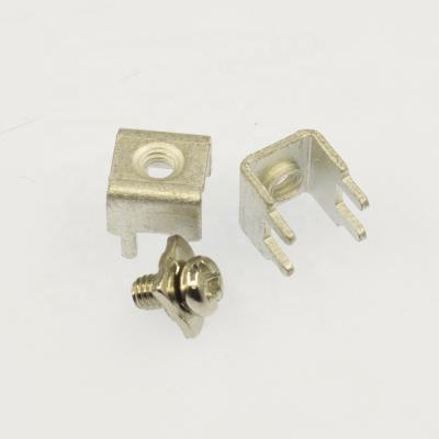 China Wire connecting PCB mount terminal, plating brass tin soldered terminal, 60 brass terminal for sale