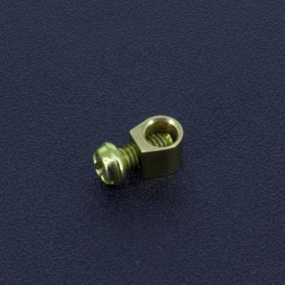 China Wire Connecting Lamp5.08 Terminal Block, Brass Screw Lug Block for sale