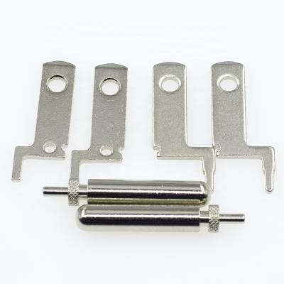 China Contactors US Flat Pin , Customize Nickel Plating Brass Blade Pin for sale