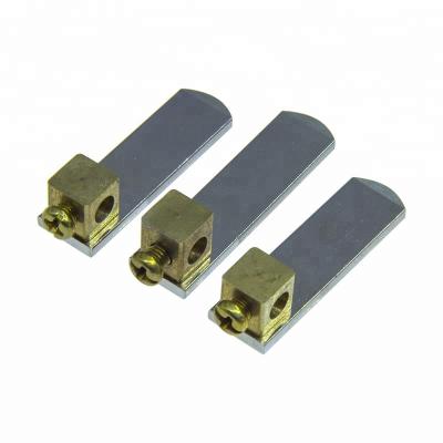 China Residential / General Purpose Brass Electrical Plug Pins, Chinese Flat Electrical Plug Pins. 16A blade terminal pin for sale