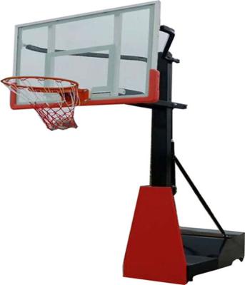 China Manueller Hydraulik-Basketballrahmen mit 120*80cm Brettern und 205-275cm Hebhöhe zu verkaufen