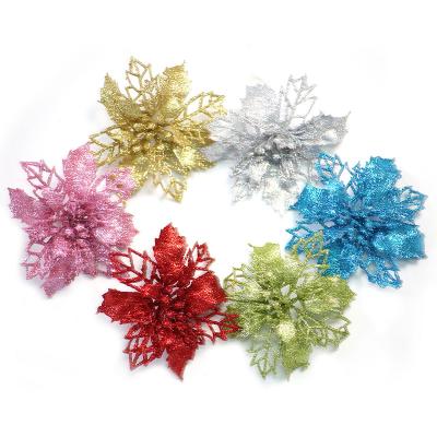 China New 2021 diy Christmas hollow flower plastic simulation Christmas tree garland decoration sprinkling supplies for sale