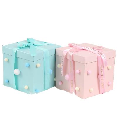 China 2021 Recyclable Candy Color Wedding Candy Box Birthday Gift Tanabata Valentine's Day Packaging Box for sale