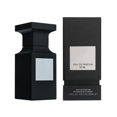 China Hot sale 50ml personal care wooden oud perfume empty square man matte black glass perfume bottles for sale