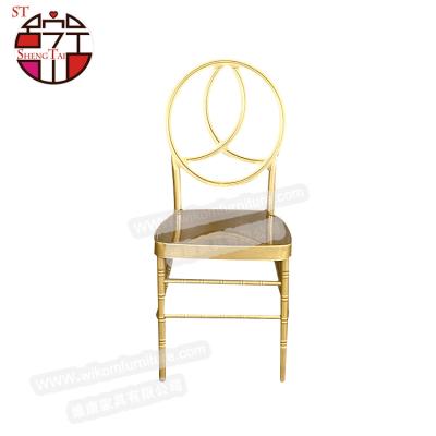 China Removable Cover Hot Sale Square Tubular Round Backed Wedding Chair for sale