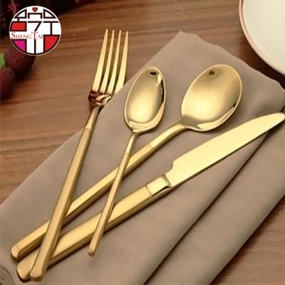 China (Other) Stainless Steel Flatware Set Metal Spoon Adjustable Gold Plated Flatware Set Dinnerware Set for sale