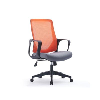 China (Size) Mid-back Modern Style Adjustable Swivel Office Chair Mesh Back With Headrest Computer Office Conference Chair for sale