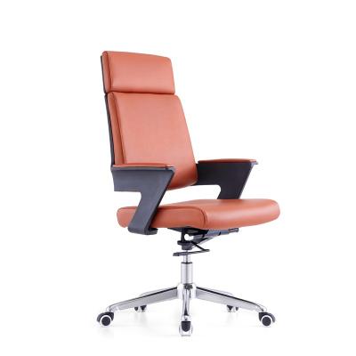 China (Size)Adjustable Luxury Leather Chair Swivel Adjustable Ergonomic Boss Office Chair Manager Rotating Chair for sale