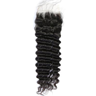 China Cheapest Deep Wave Full Cuticle Aligned 5x5 Lace Closure And Sheer Bundles Hair For Wholesale for sale