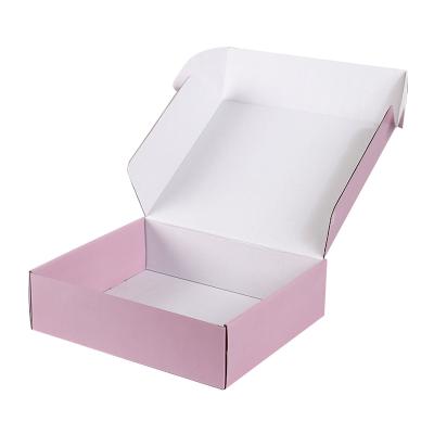 China Recyclable Pink Folding Display Product Window Gift Shipper Retail Packaging Custom Paper Box for sale