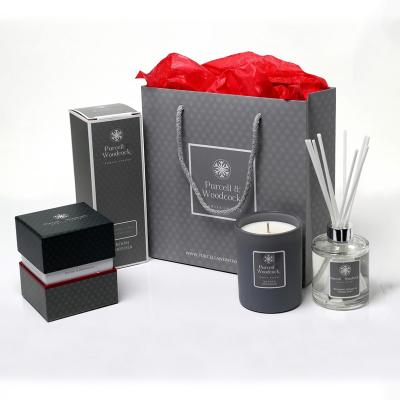 China Luxury tiktok gift shopping paper box and bags recyclable hot sale custom small candle with your own logo for sale