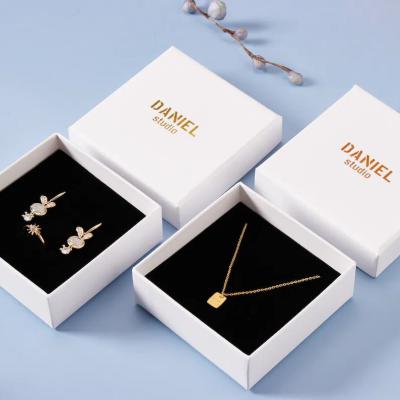 China Product Packaging Mini Small Rose Black Luxury Custom Necklace Ring Slipping Velvet Gift Jewelry Packaging Paper Box With Gold Logo for sale