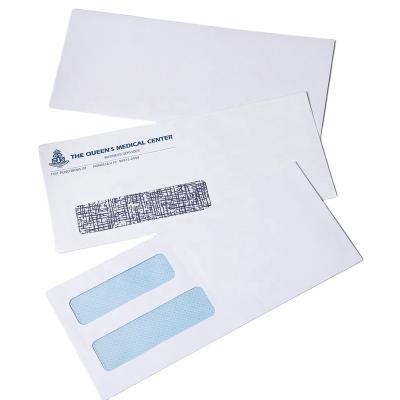 China Custom Single Double Windows Security Paper Business Envelope USA Tax Receipt Letter Envelope for sale