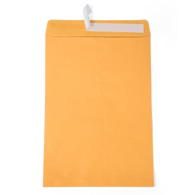 China Recycled Materials A4 Size Envelopes Kraft Paper Envelope Self Seal Envelopes for sale